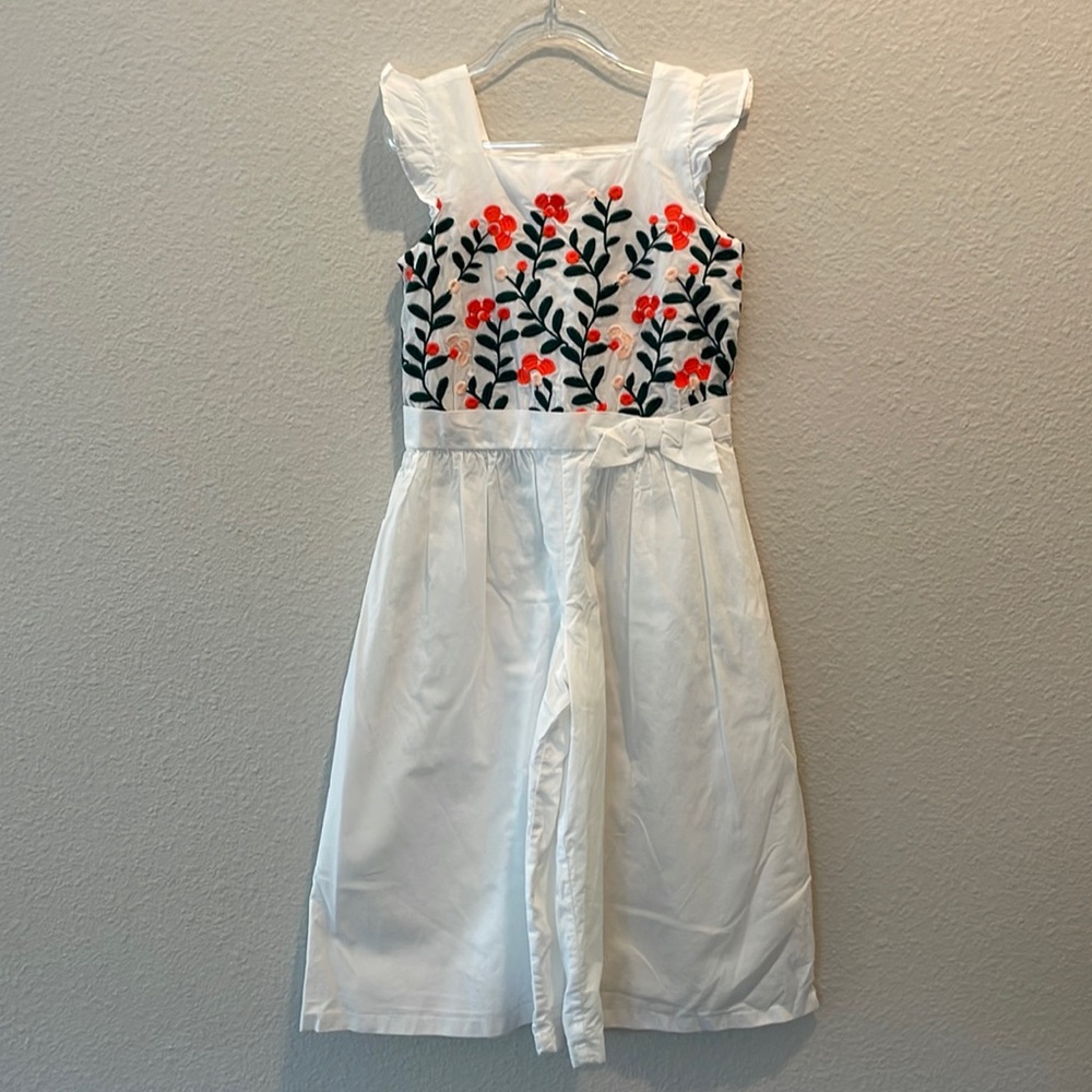 Janie and Jack white embroidered romper size 6